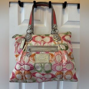 Coach Poppy M1068-16697 Dream Signature C Pastel Glam Tote Bag in VGUC